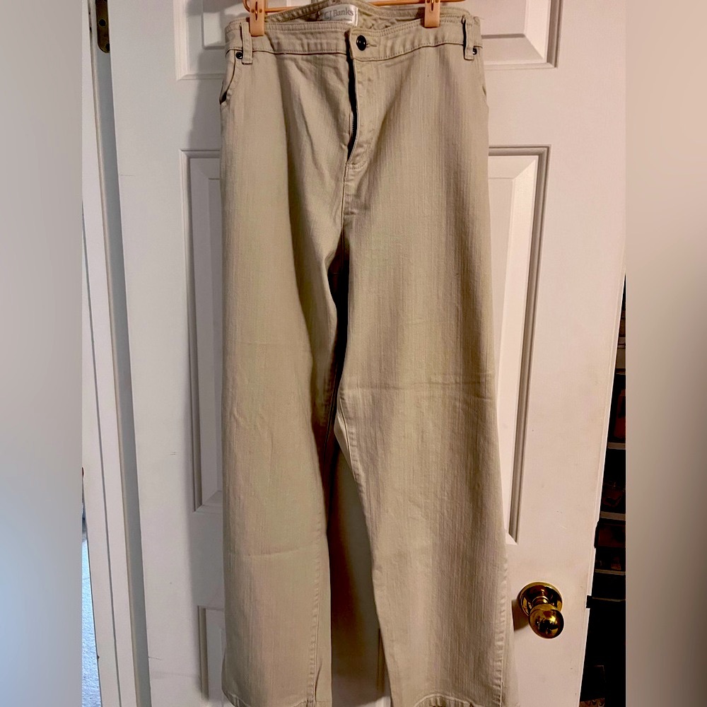 CJ Banks khaki pants 24W